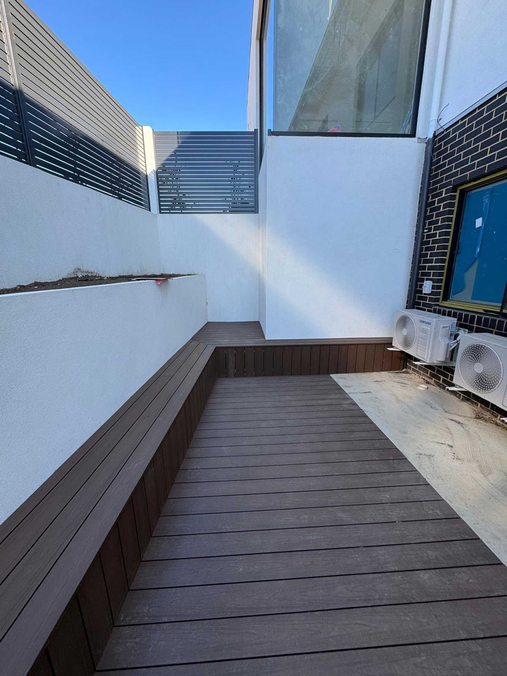 Excavation and preparation works before decking installation in Whitlam Canberra